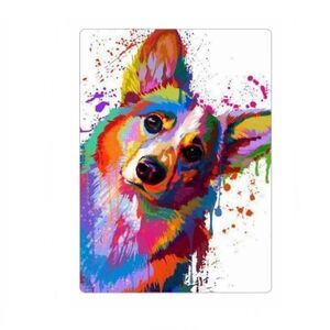 Colorful Corgi Painting Magnet